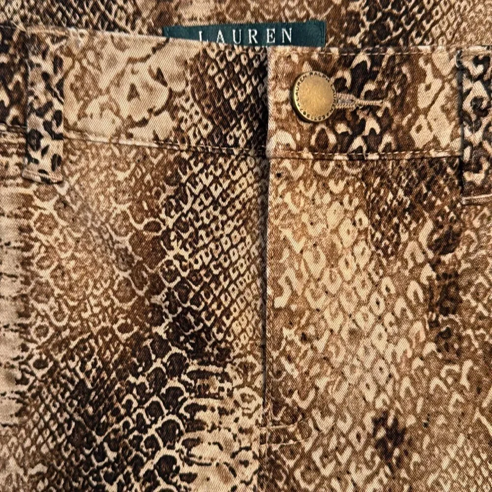 Lauren Ralph Lauren Rattlesnake Print Jeans